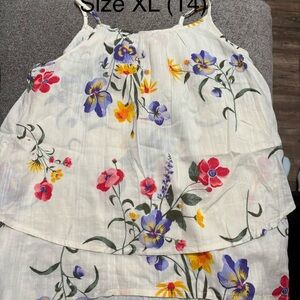 Floral Sleeveless Top - Size XL